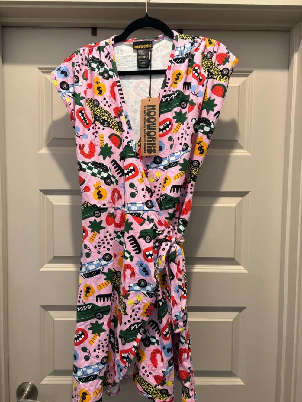 NWT Nooworks Wrap Dress in Roll Out